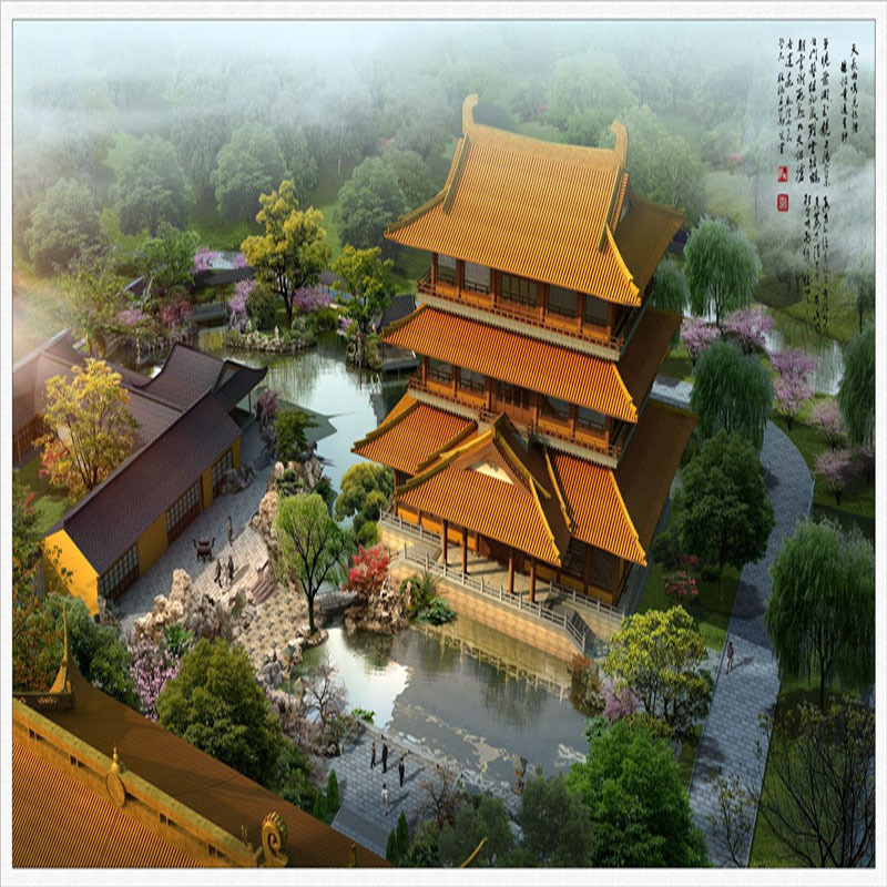 建筑工程承包公司寺廟建筑燒香拜佛寺廟景區(qū)寺廟古建園林建筑